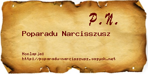 Poparadu Narcisszusz névjegykártya